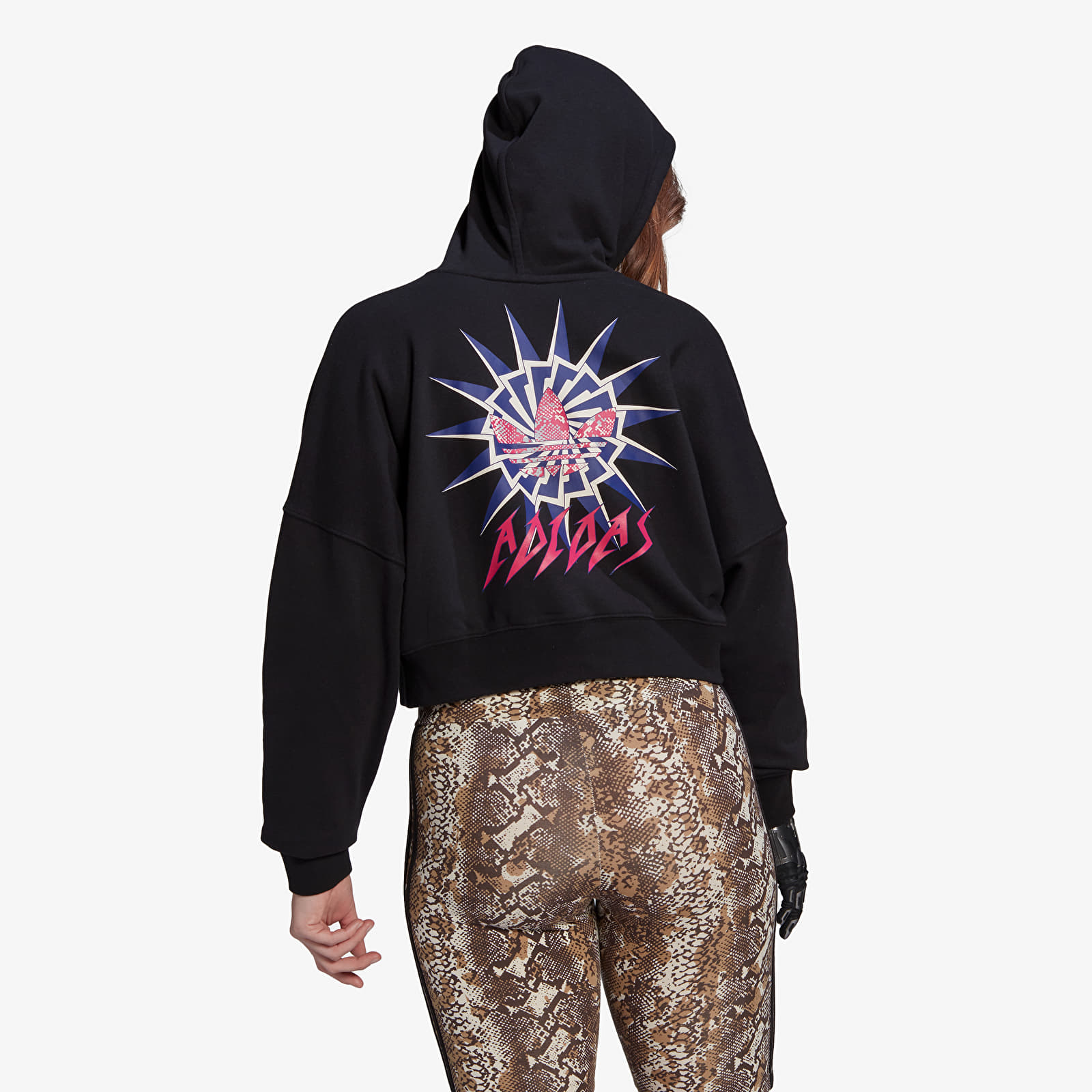 Hættetrøjer og sweatshirts adidas Cropped Hoodie Black