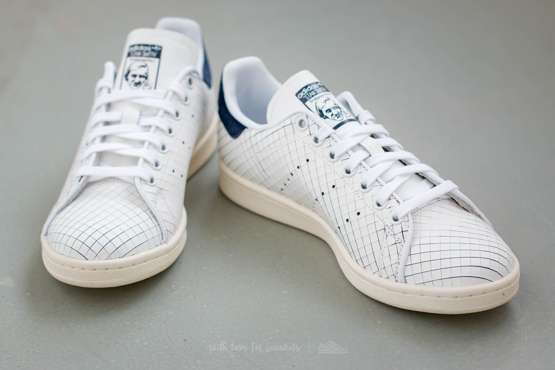 Damen Sneaker und Schuhe adidas Stan Smith W Ftw White/ Ftw White/ Collegiate Navy