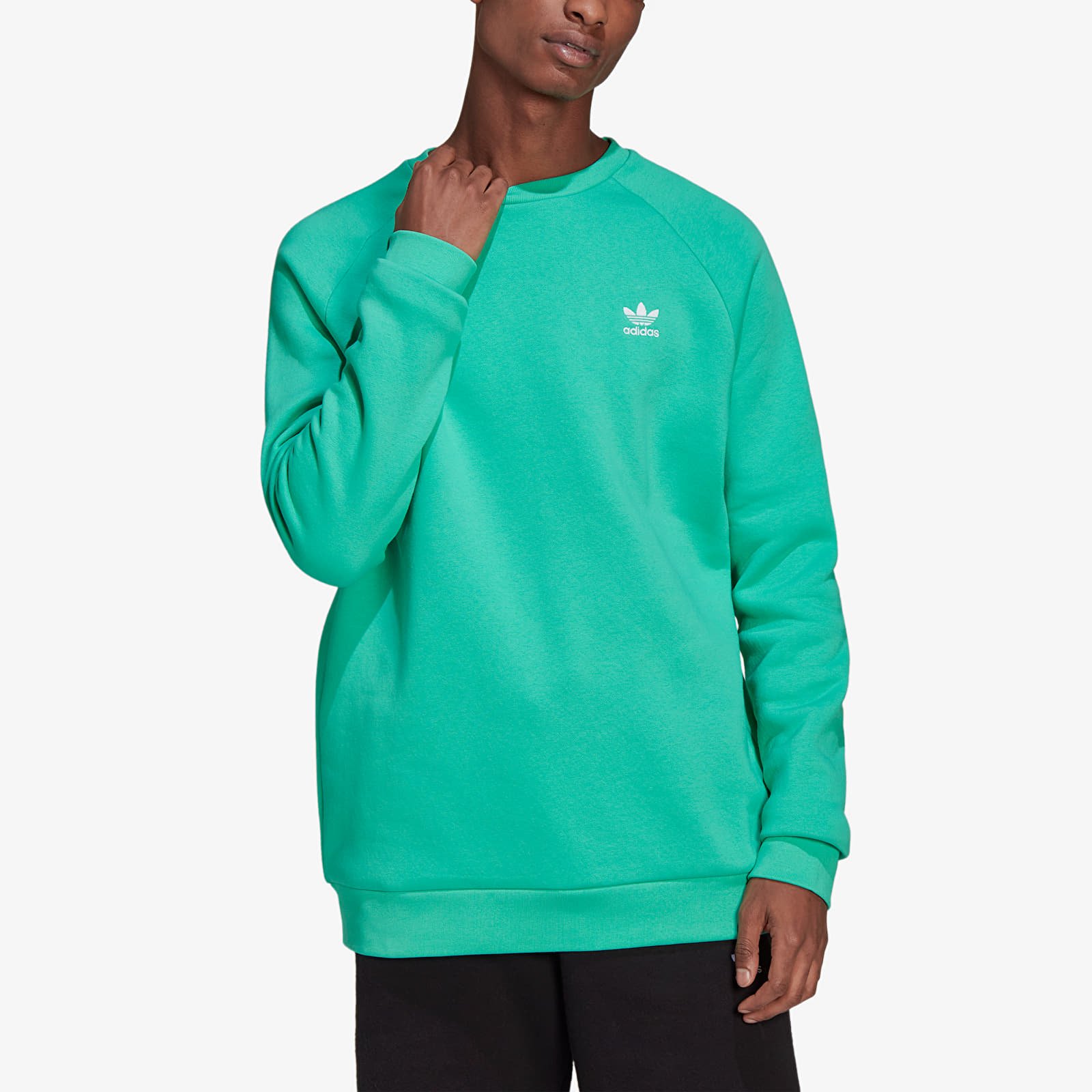 Hoodies and sweatshirts adidas Essential Crew Hi Res Green Footshop