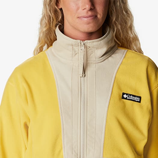 Yellow columbia fleece jacket top