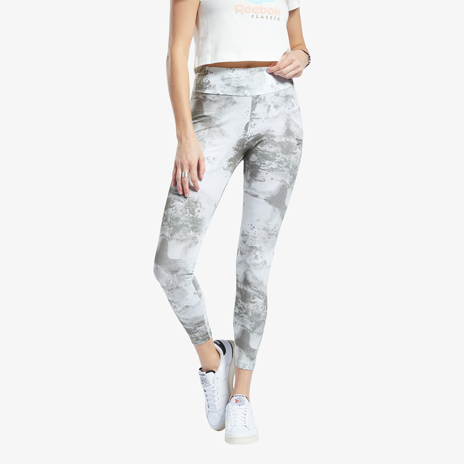 Pantaloni Reebok Classics Cloud Splatter Leggings Light Sage
