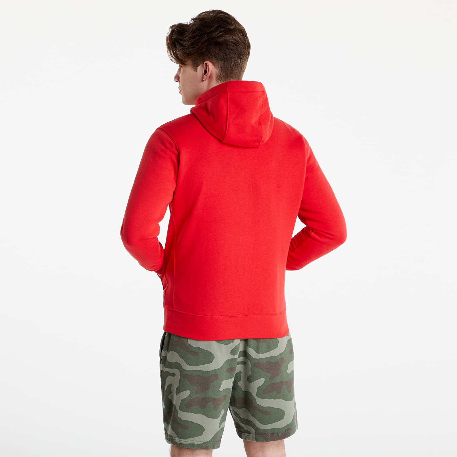 Hanorace Nike Sportswear Club Hoodie Full-Zip Brushed Back University Red/ University Red/ White