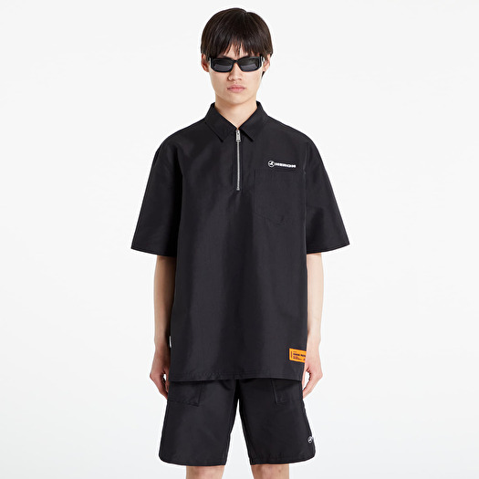 HERON PRESTON Ex-Ray Half Zip Ss Nyl Shirt Black/ White | Footshop