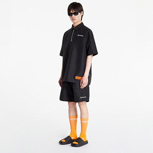 HERON PRESTON Ex-Ray Half Zip Ss Nyl Shirt Black/ White | Footshop