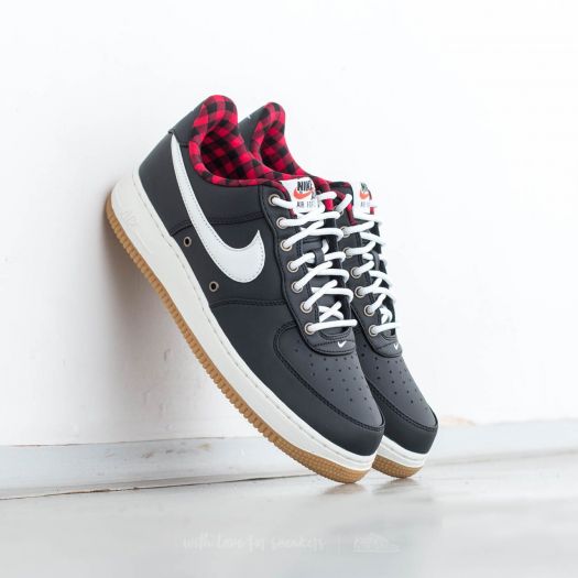 Men s shoes Nike Air Force 1 07 LV8 Black Sail Action Red Gum Light Footshop