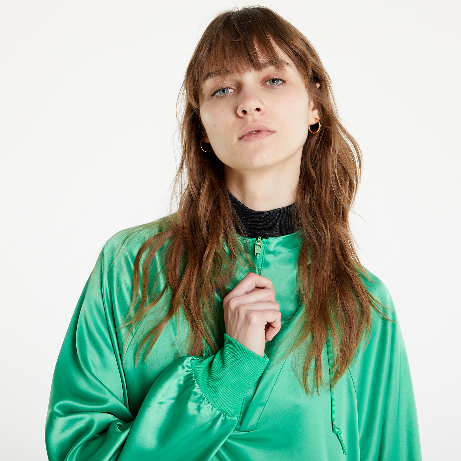 Y-3 Classic Tech Silk Half-Zip Top Semi Flash Lime | Footshop
