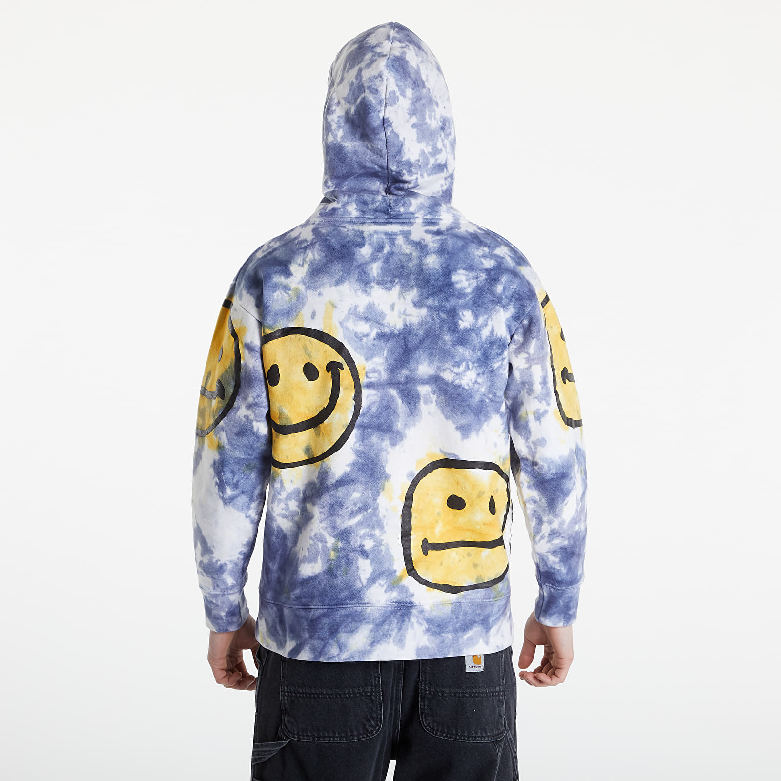 Hoodies and sweatshirts  MARKET Smiley Sun Dye Hoodie Yellow Blue Tie-Dye