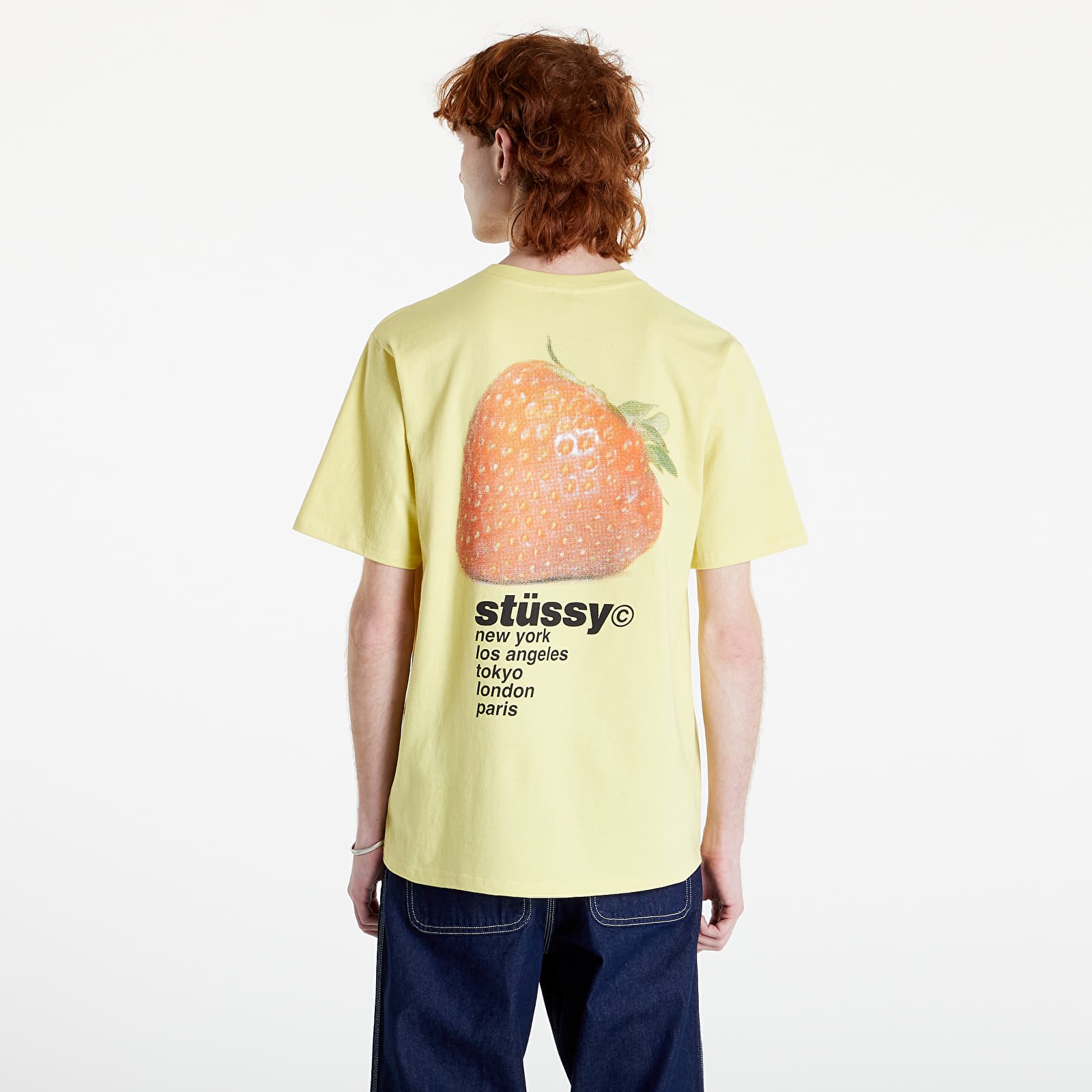 Yellow stussy t shirt store