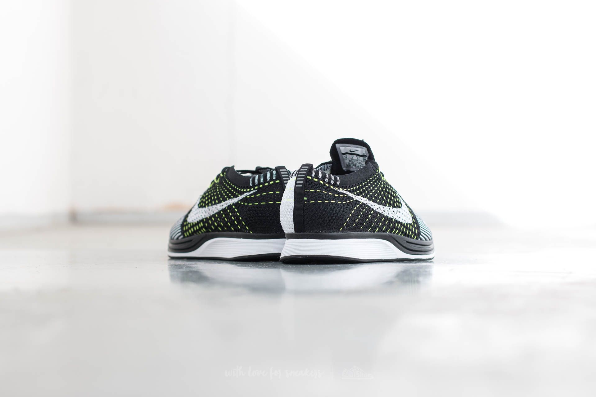 Sko til mænd Nike Flyknit Racer Black/ White-White