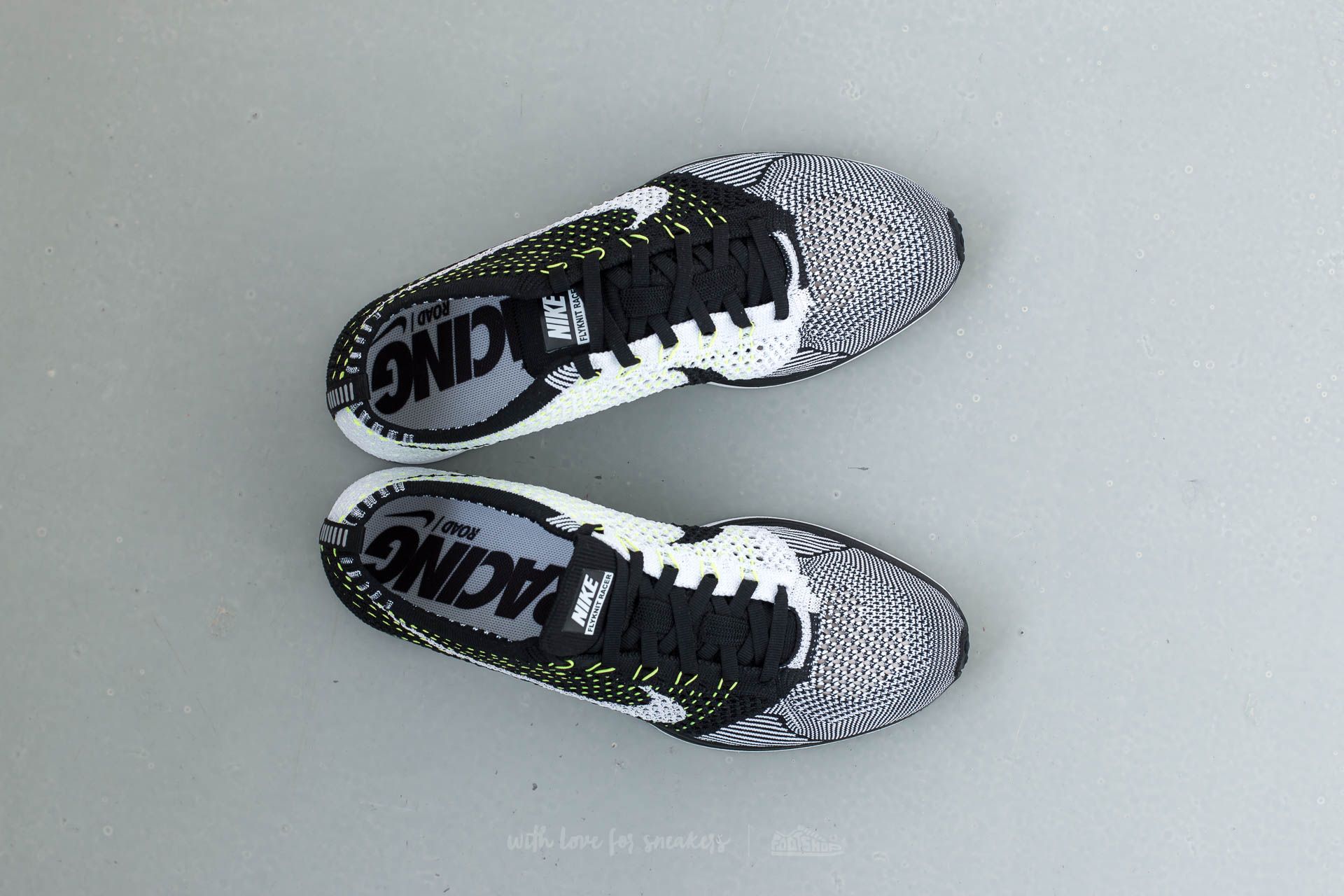 Sko til mænd Nike Flyknit Racer Black/ White-White