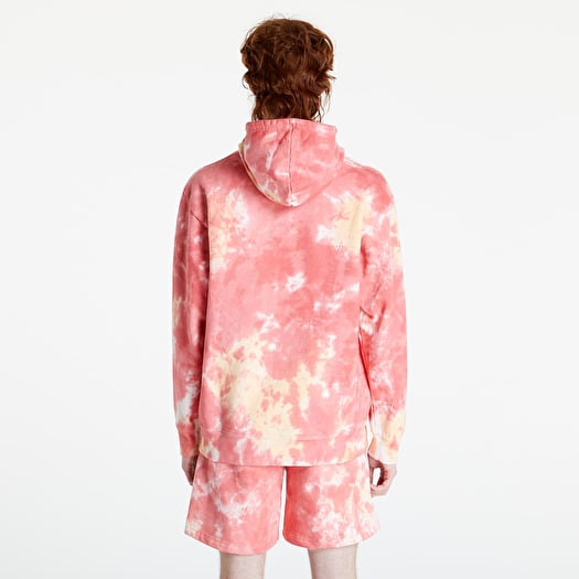 Hoodies and sweatshirts MARKET Smiley Look At The Bright Side Hoodie Pink Tie Dye Footshop
