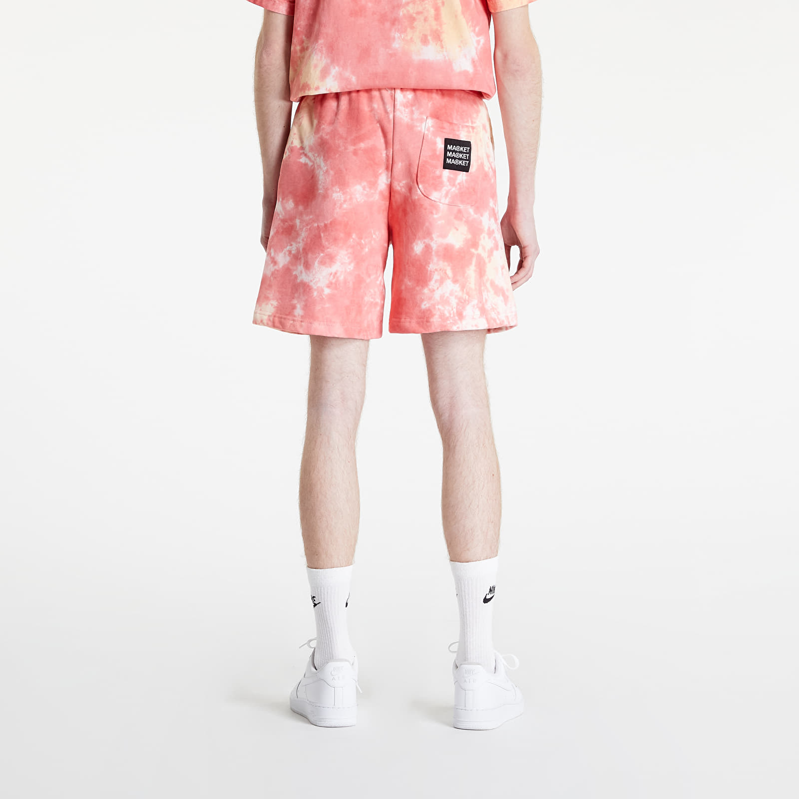 Kurzhosen MARKET Smiley Look At The Bright Side Sweatshorts Pink Tie-Dye