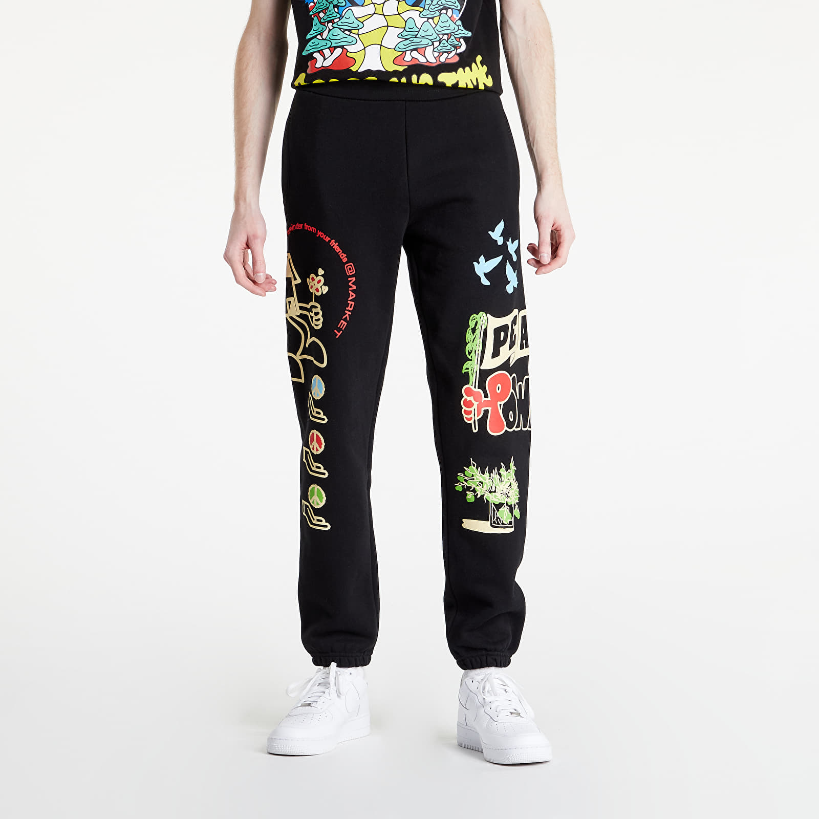 Pants and jeans MARKET Peace And Power Sweatpants Black Footshop