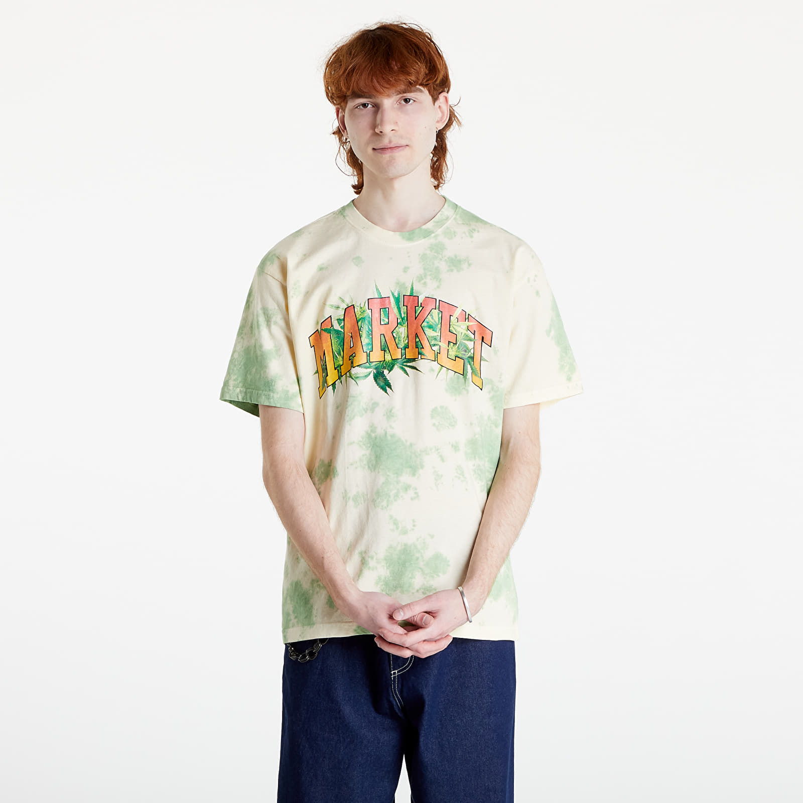 T-shirts  MARKET Arc Herbal Remedy Tie-Dye T-Shirt Green Yellow Tie-Dye