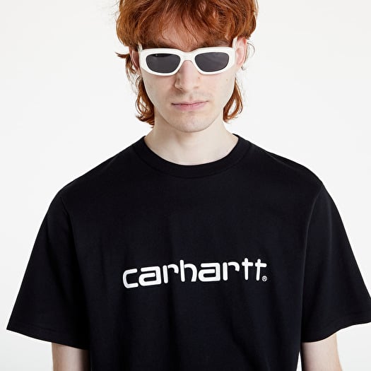 T shirts Carhartt WIP S S Script T Shirt Black White Footshop