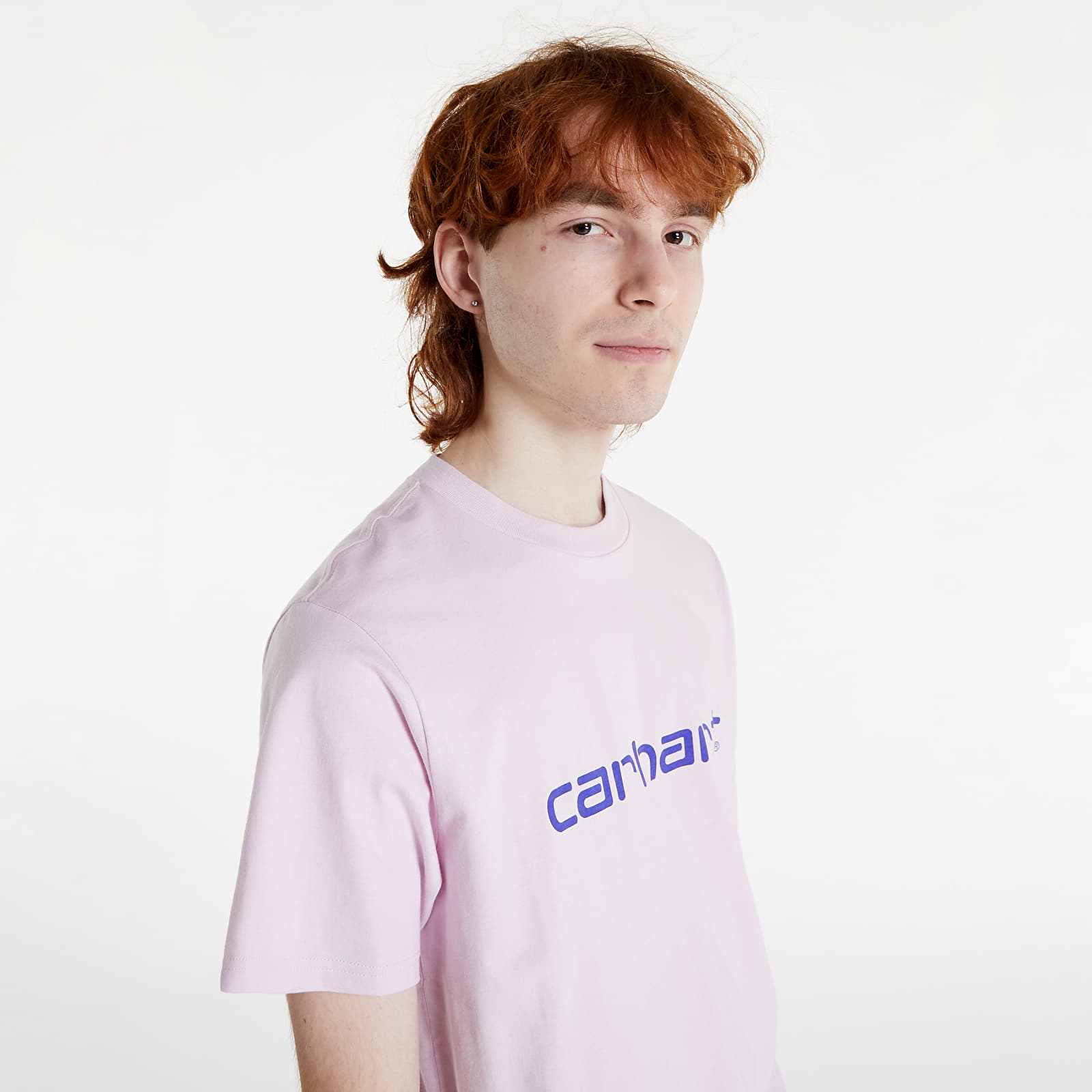 Camisetas Carhartt WIP S/S Script T-Shirt Pale Quartz/ Razzmic 