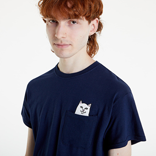 T shirts RIPNDIP Lord Nermal Pocket Tee Navy Footshop