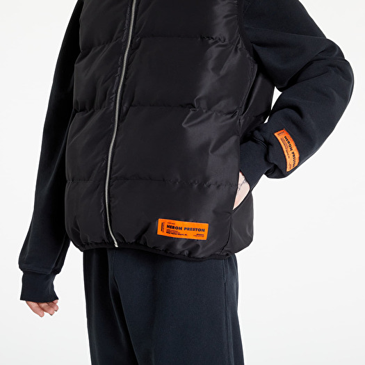 Vests HERON PRESTON Logo Tape Nylon Padded Vest Black/ No
