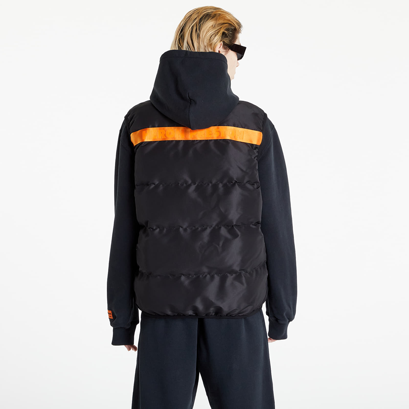 Vests HERON PRESTON Logo Tape Nylon Padded Vest Black/ No Color