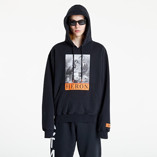Hoodies and sweatshirts HERON PRESTON Hoodie Heron Bw Black White