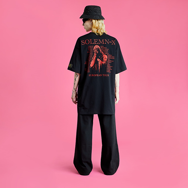 RAF SIMONS Oversized T-Shirt Solemn-X Black | Footshop