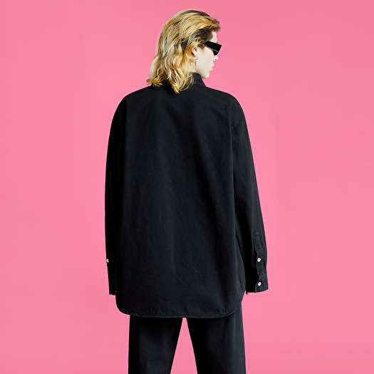 RAF SIMONS Straight Fit Denim Shirt With Label On Sleeve ? | Footshop