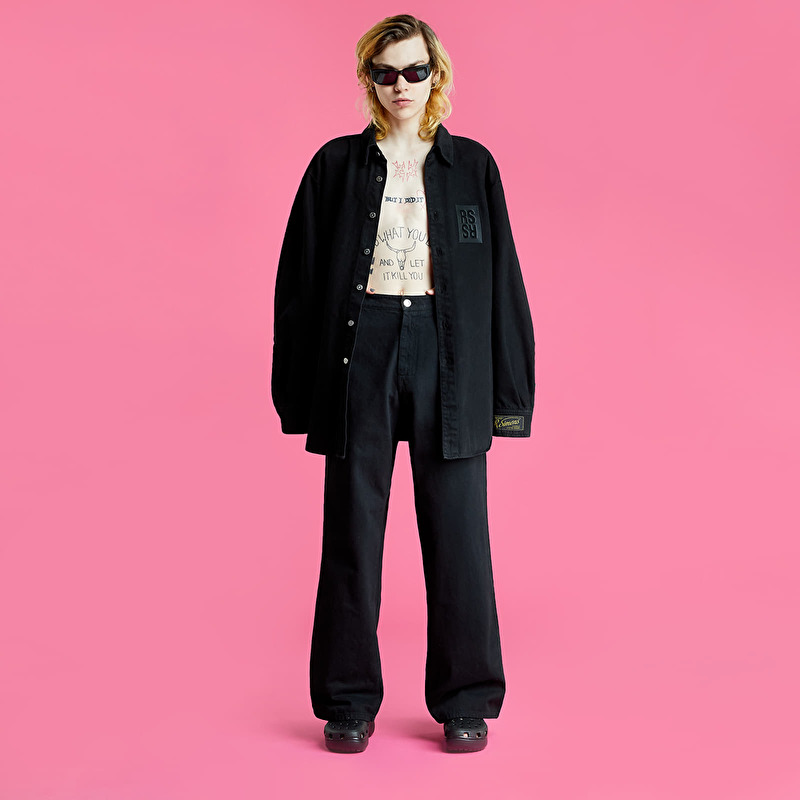 RAF SIMONS Wide Fit Denim Pants Black | Footshop