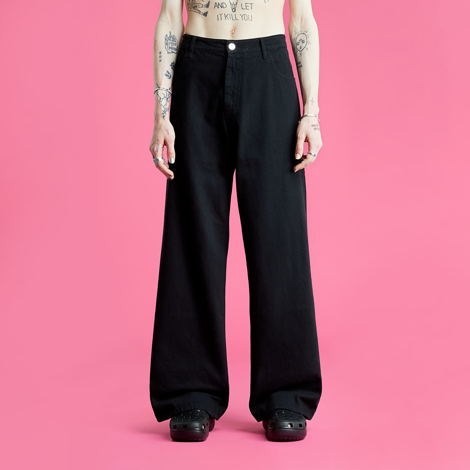 Spodnie RAF SIMONS Wide Fit Denim Pants Black