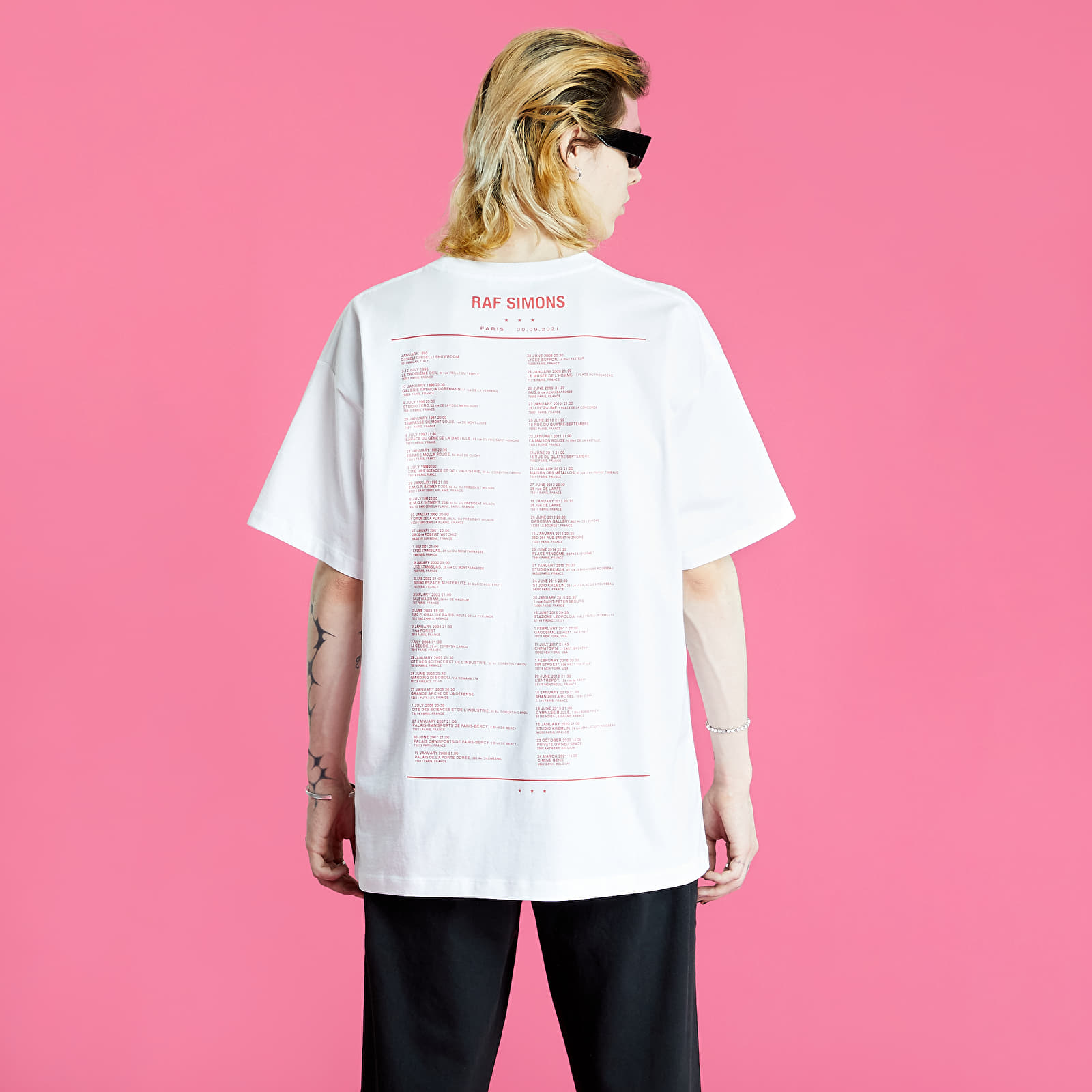 T-shirts RAF SIMONS Tour T-Shirt White