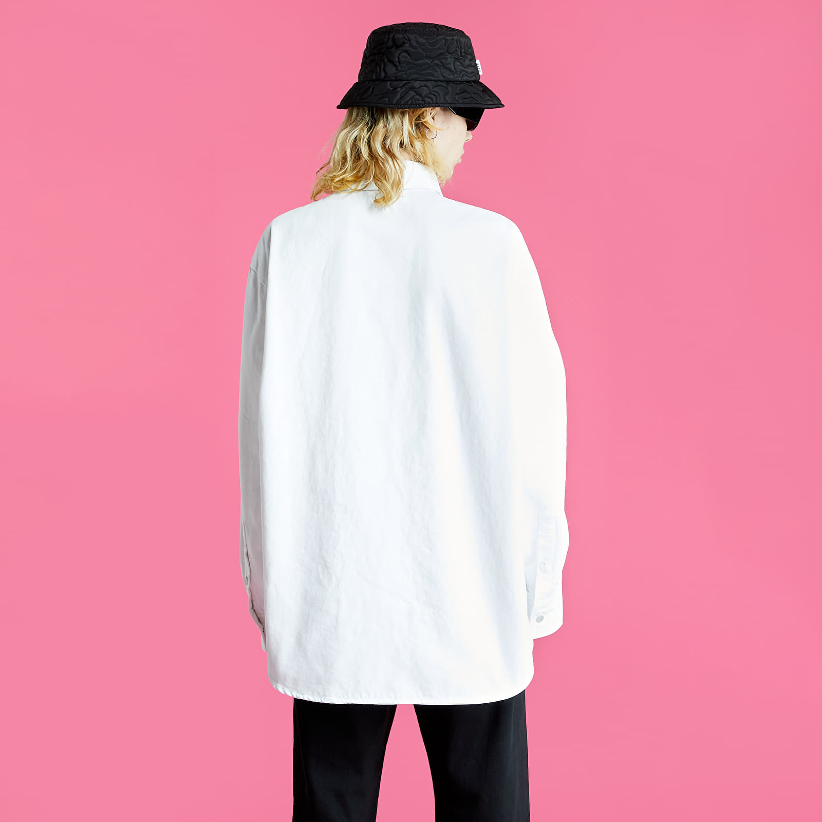Shirts RAF SIMONS Straight Fit Denim Shirt With Label On Sleeve White