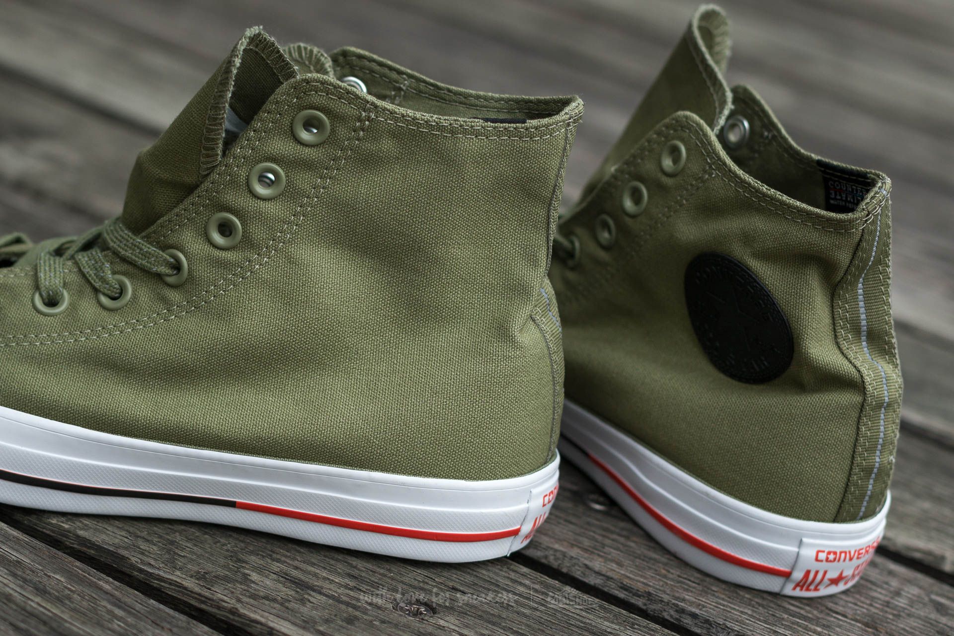 Férfi cipők Converse Chuck Taylor AS Hi Fatigue Green/ White/ Signal Red