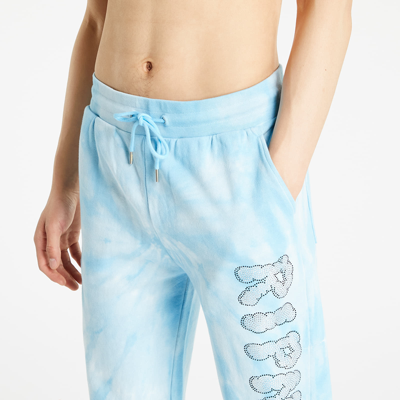 Pantaloni RIPNDIP Sent From Heaven Sweat Pants Light Blue Spiral Dye