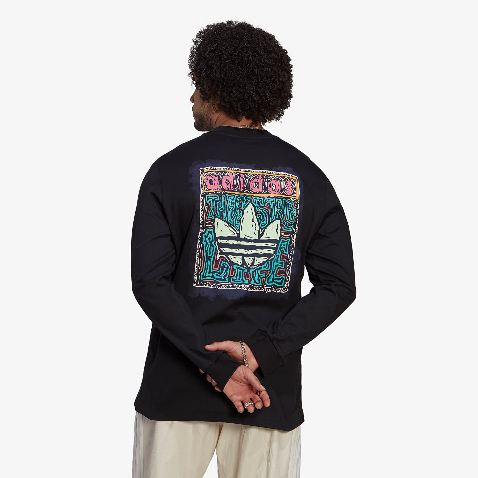Adidas long sleeve graphic tee discount