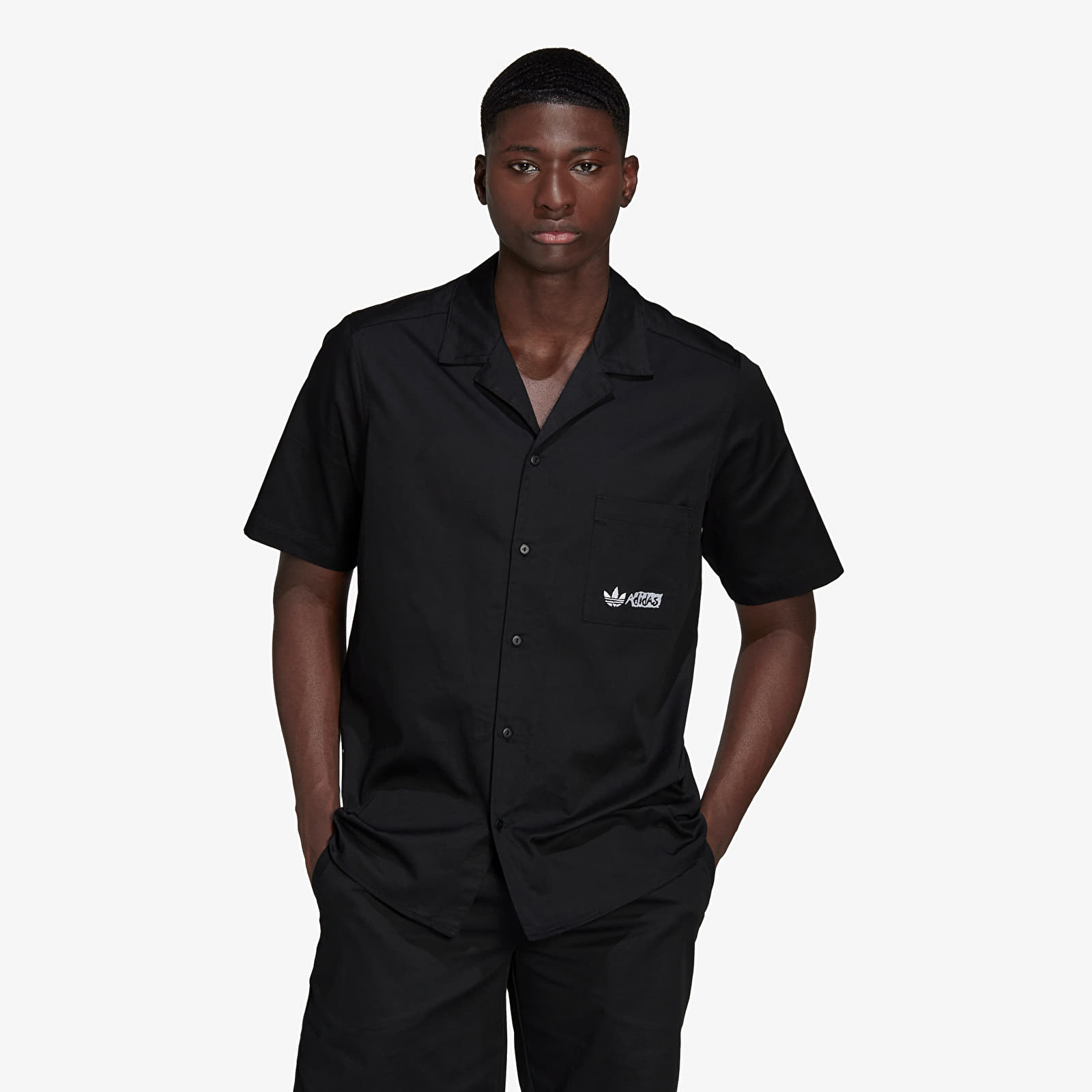 Camisas adidas Twill Shirt Black
