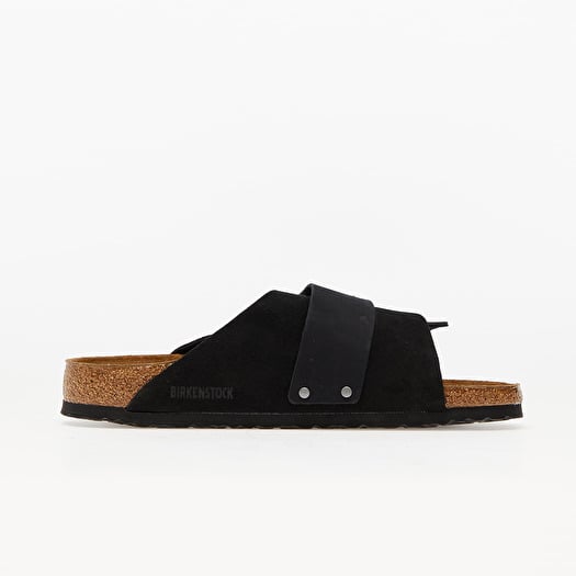 Chaussures et baskets homme Birkenstock Kyoto Velvet Leather Soft Suede Nubuck Black Footshop