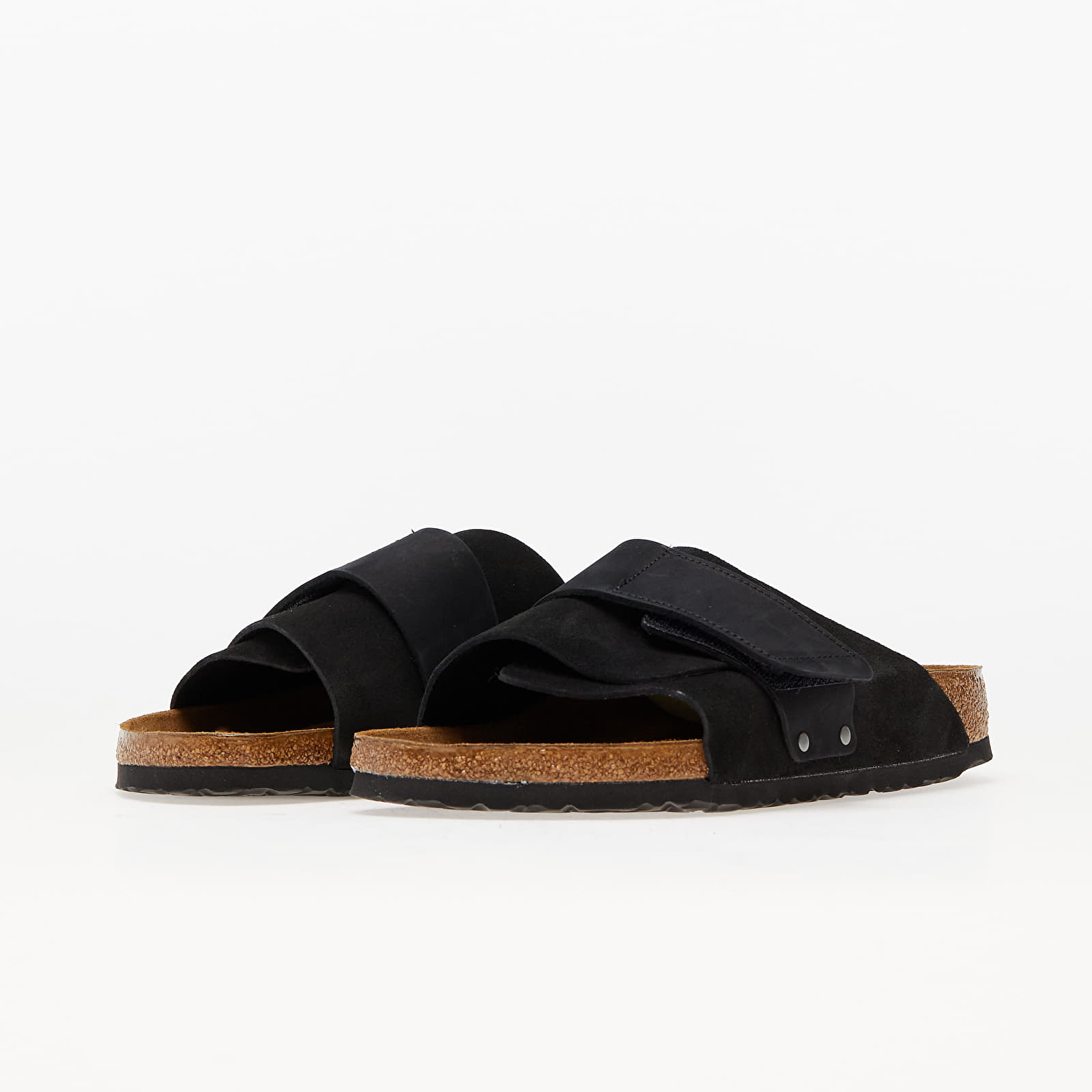 Männer Birkenstock Kyoto Velvet Leather Soft Suede & Nubuck Black