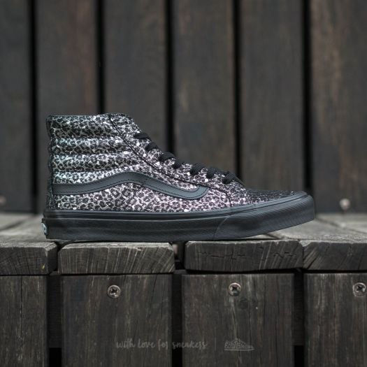 Vans noir hotsell et leopard femme