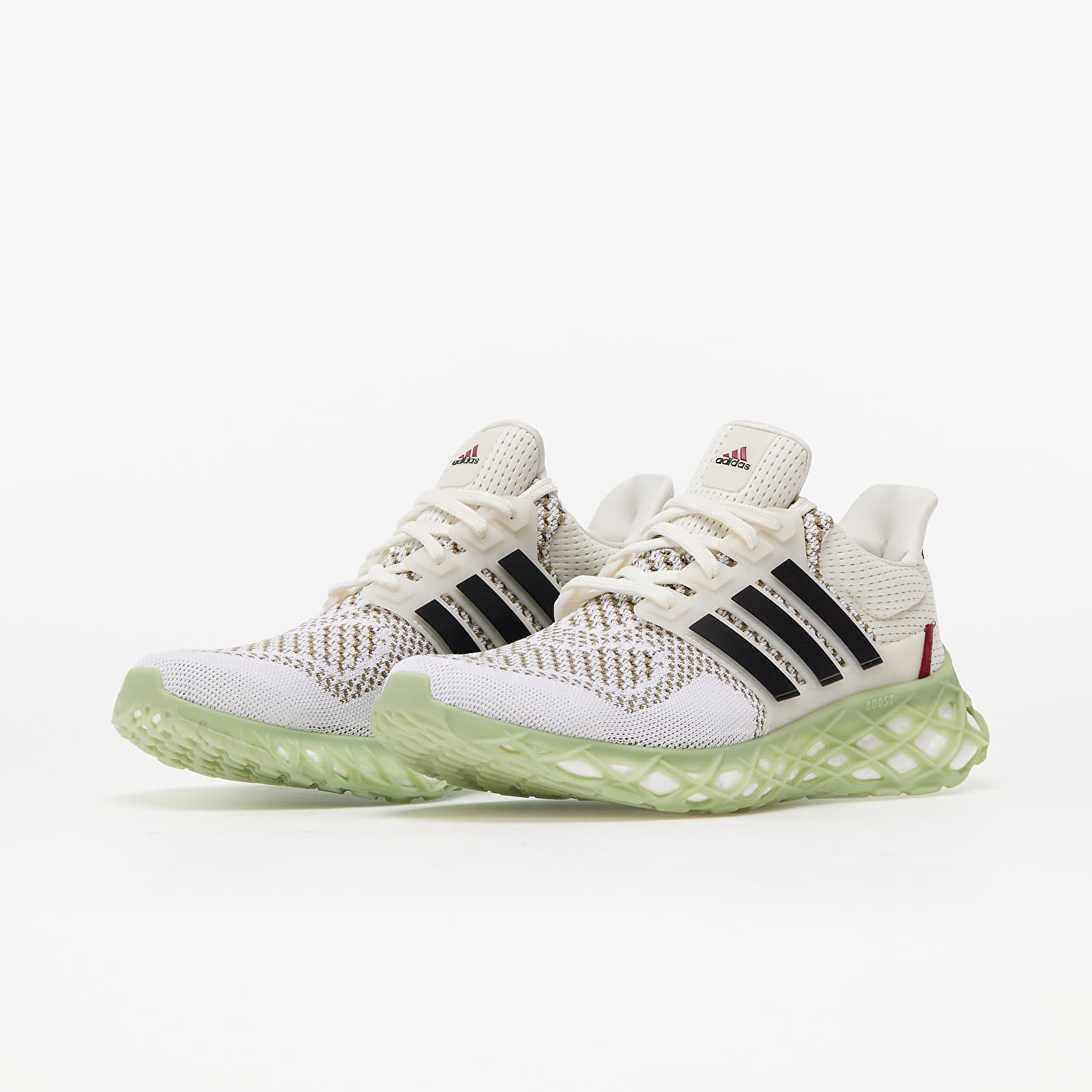 Skor för män adidas UltraBOOST Web DNA Core White/ Carbon/ Orbit Green