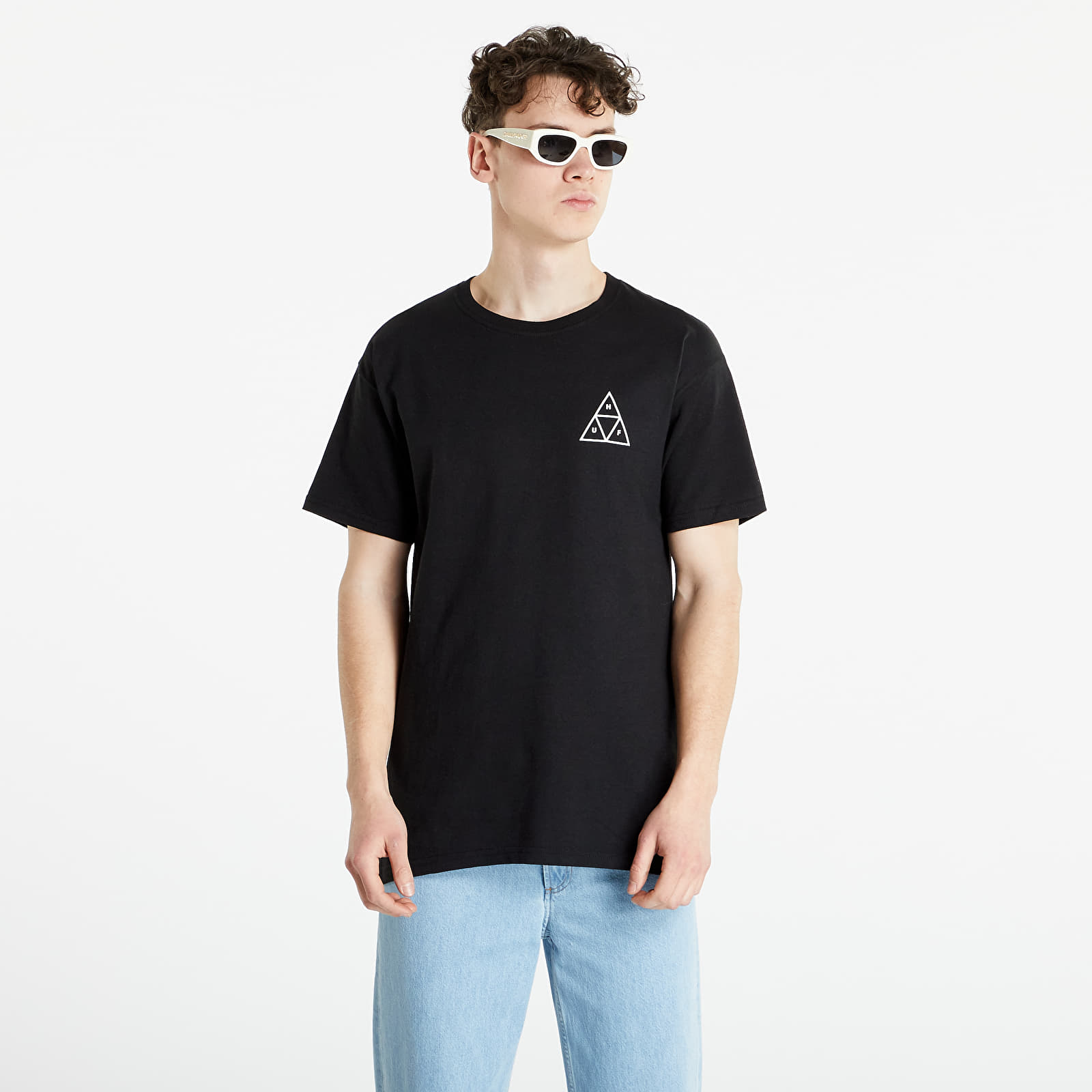 T shirts HUF Essentials Triple Triangle T Shirt Black Footshop