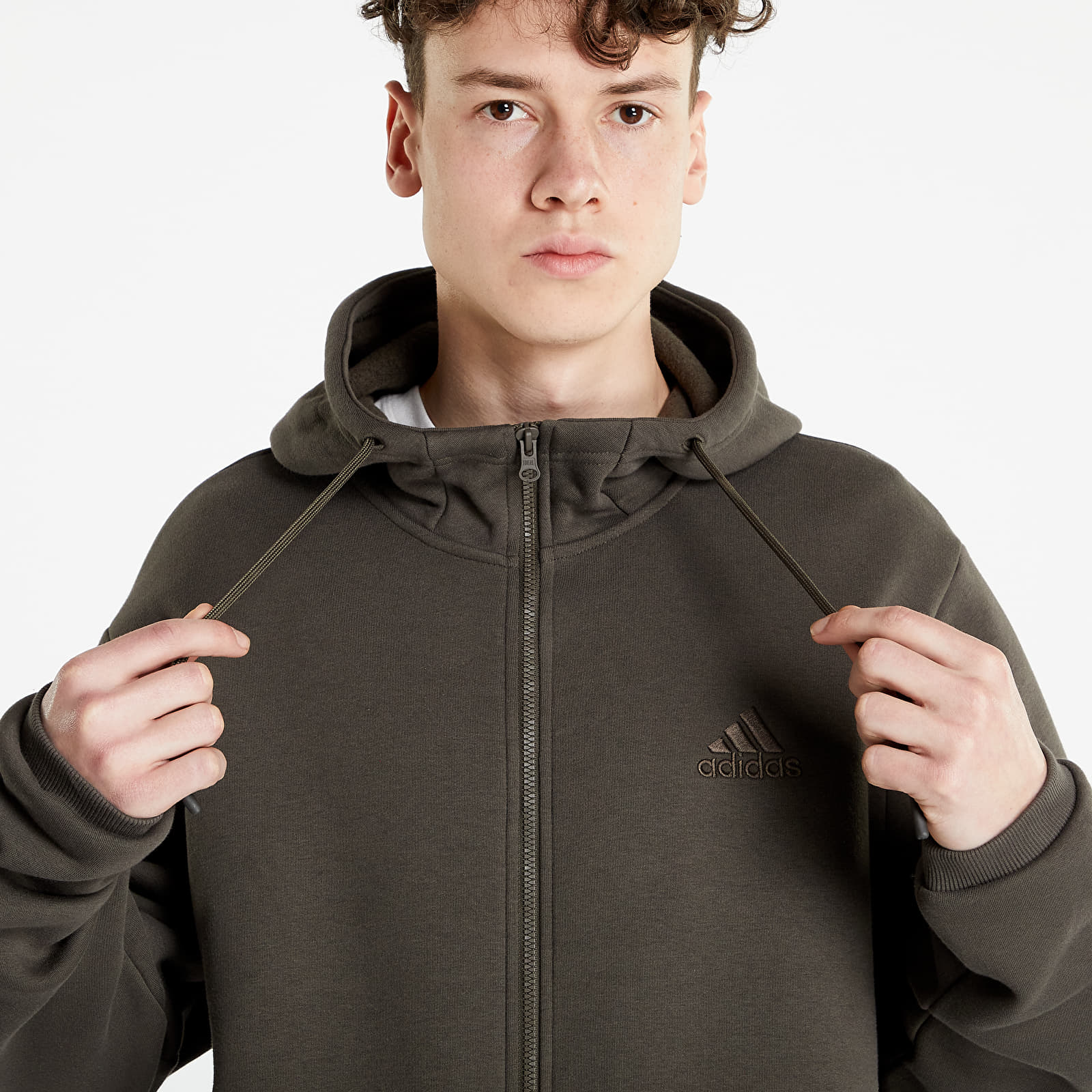 Adidas originals id96 full zip hoodie olive clearance