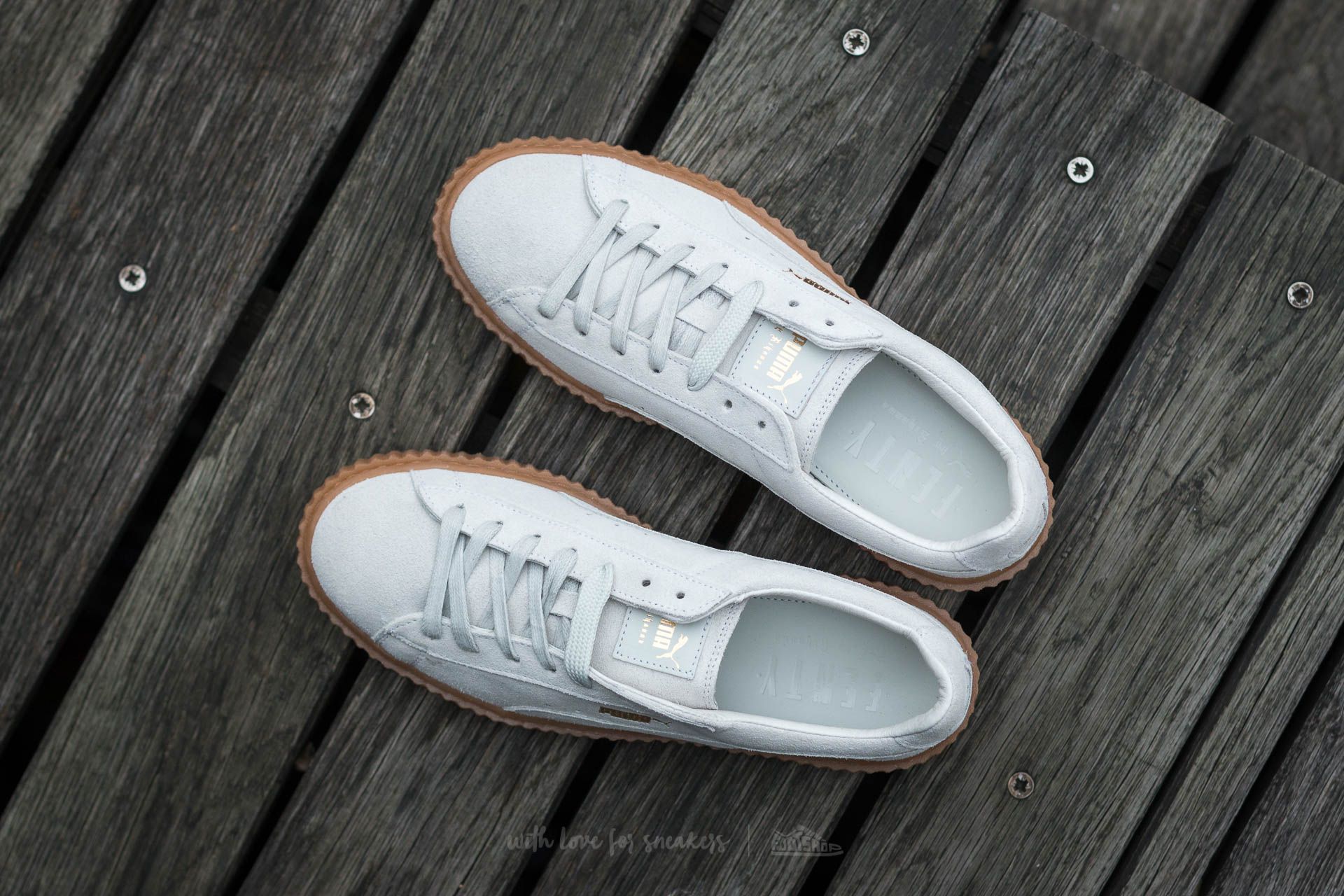 Buty damskie Puma x Rihanna Suede Creeper Star White-Star White-Oatmeal