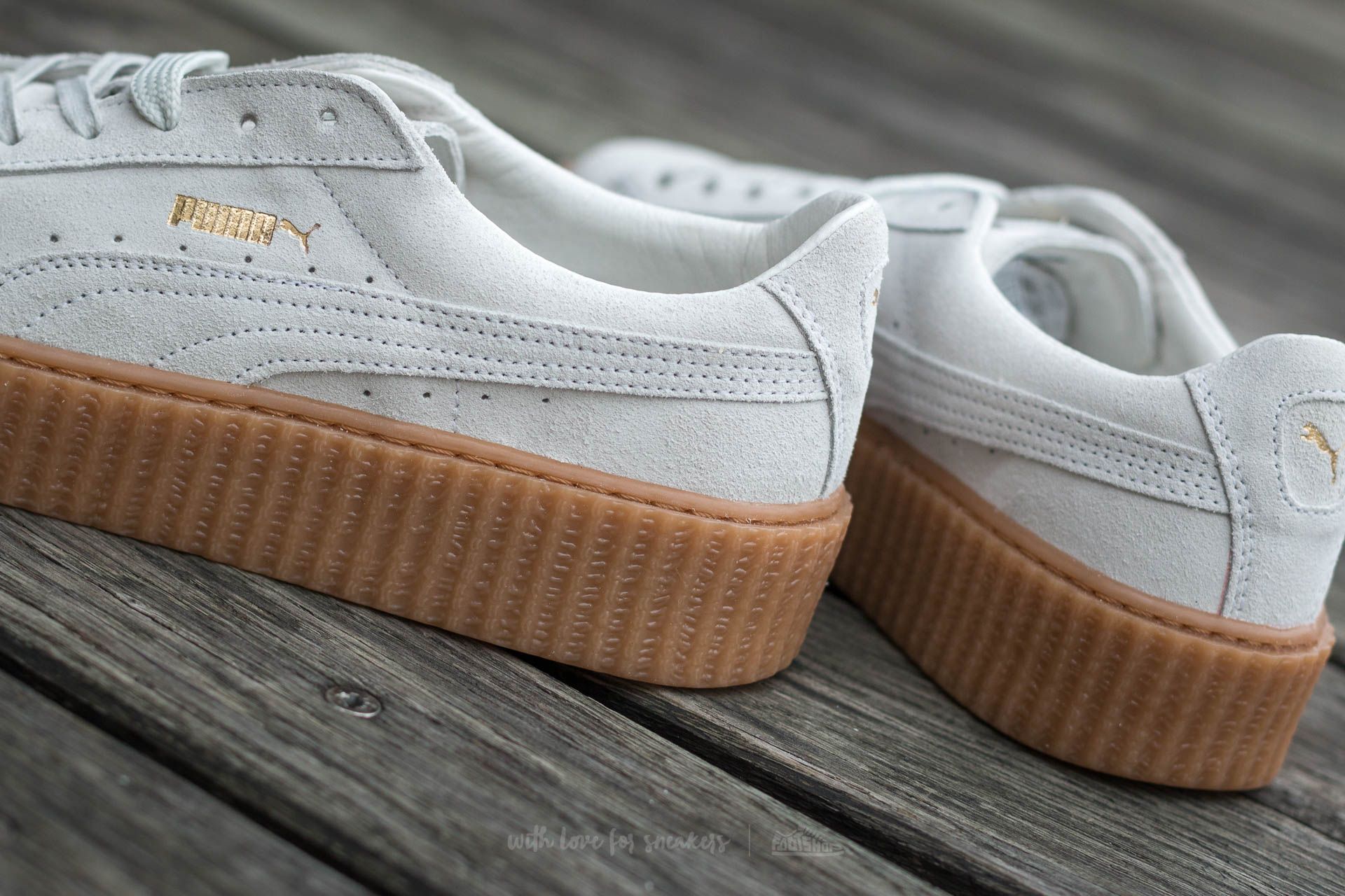 Buty damskie Puma x Rihanna Suede Creeper Star White-Star White-Oatmeal