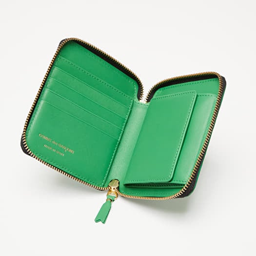 Comme des garcons zip around wallet green cheap