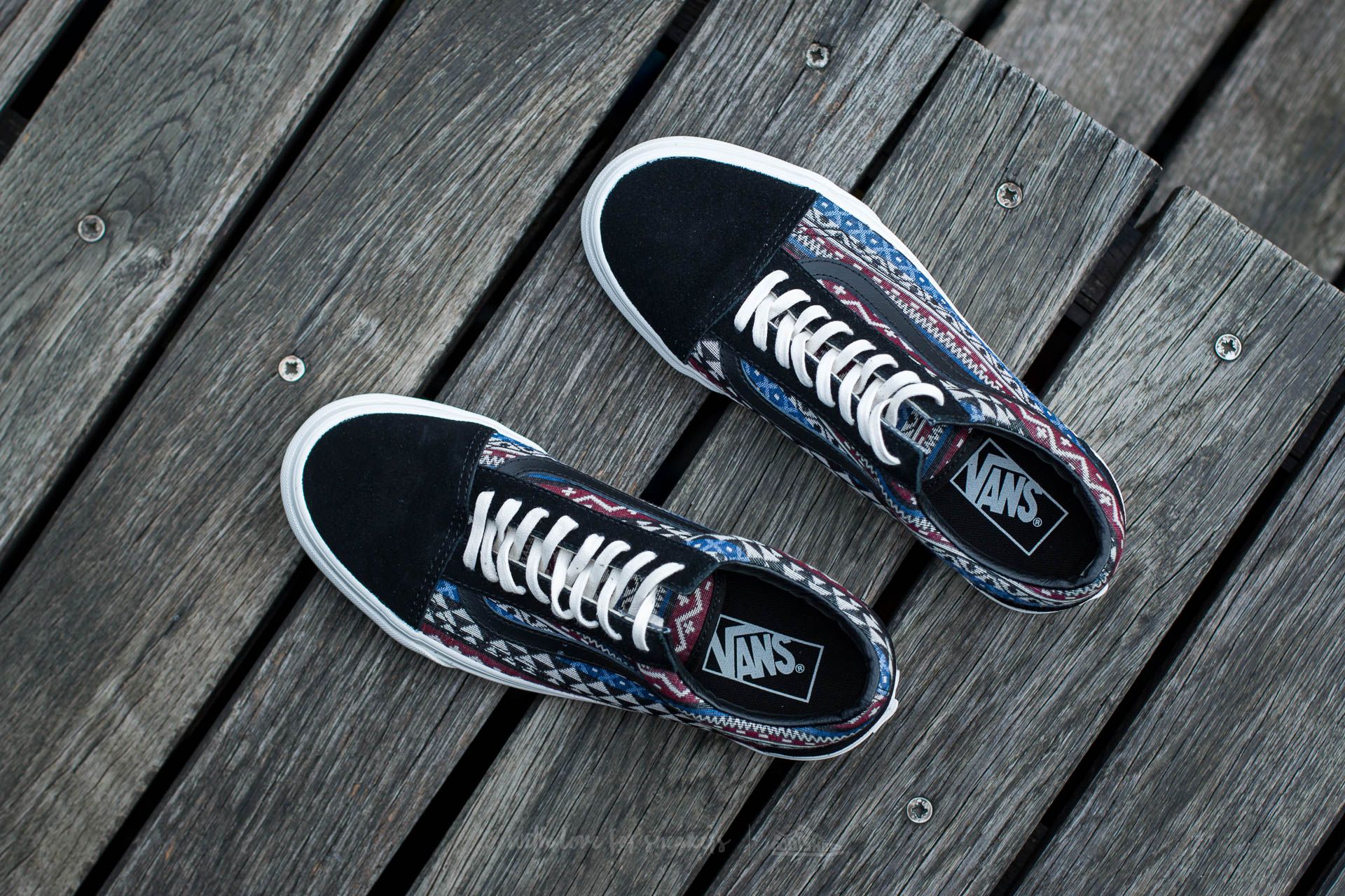 Men s shoes Vans Old Skool Blanket Weave Port Royale Blanc de