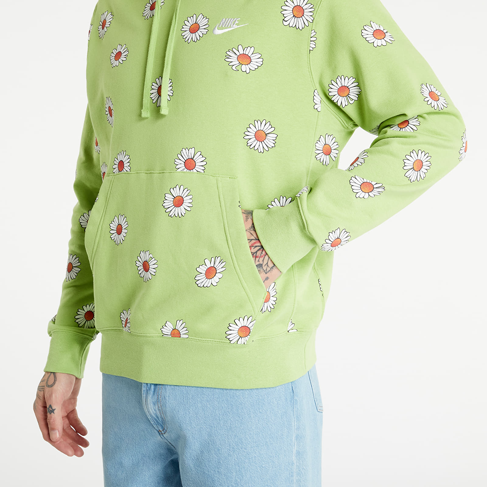Sweatshirts Nike Sportswear Sport Essentials+ French Terry Pullover Hoodie Vivid Green/ White