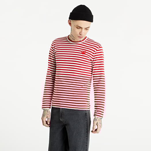 Comme des garcons red striped long sleeve new arrivals