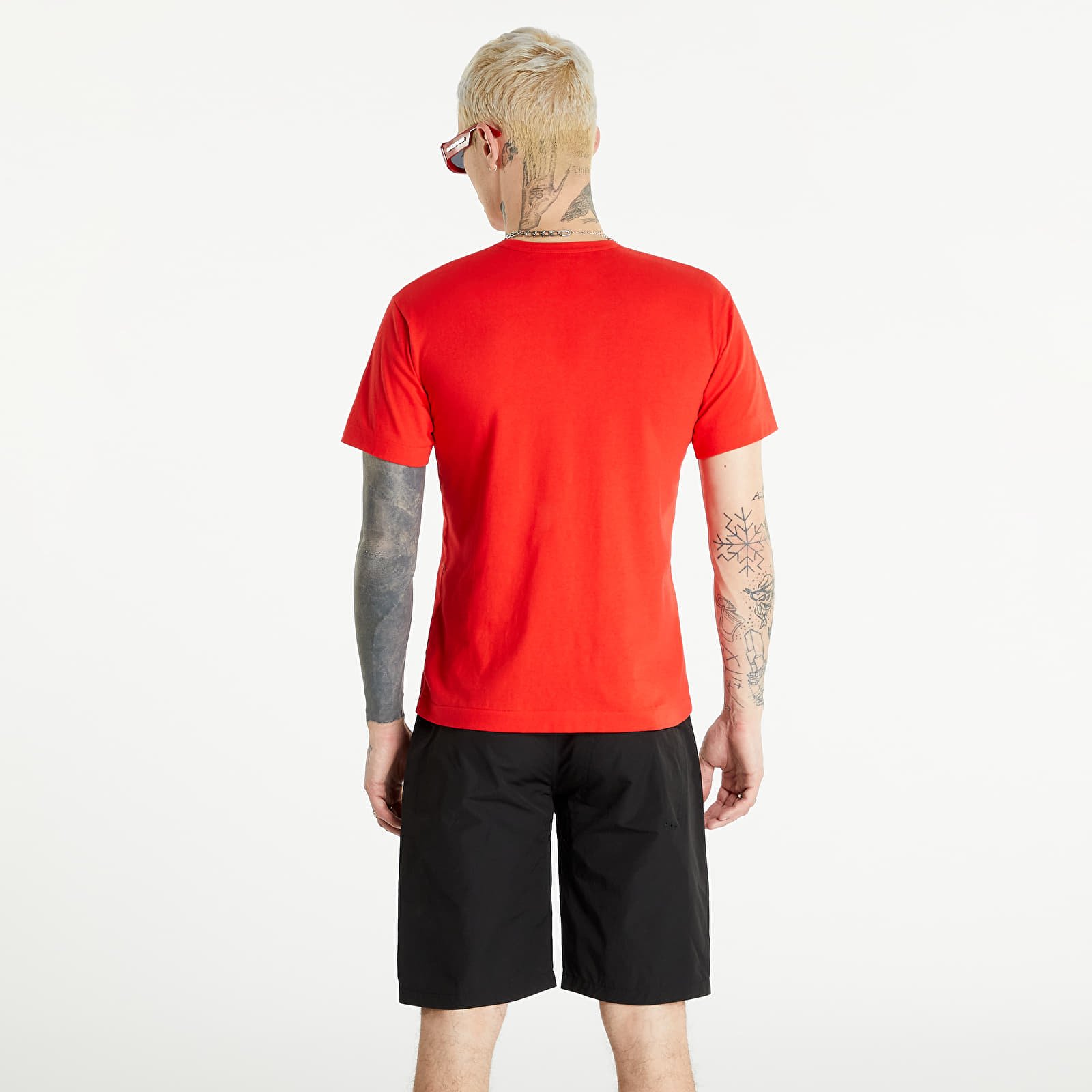 Tričká Comme des Garçons PLAY Double Heart Tee Red