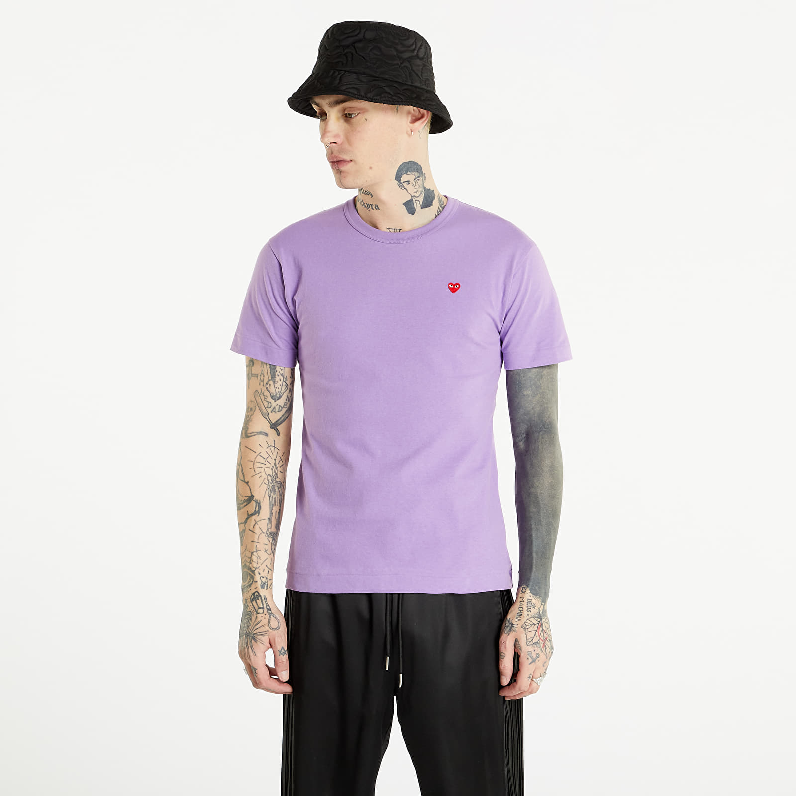 T-paidat Comme des Garçons PLAY Heart Logo Tee Purple