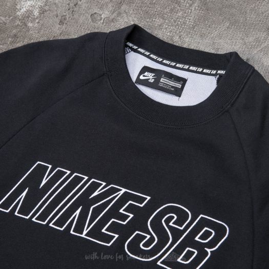Hoodies and sweatshirts Nike SB Everett Reveal Crew Black White Footshop