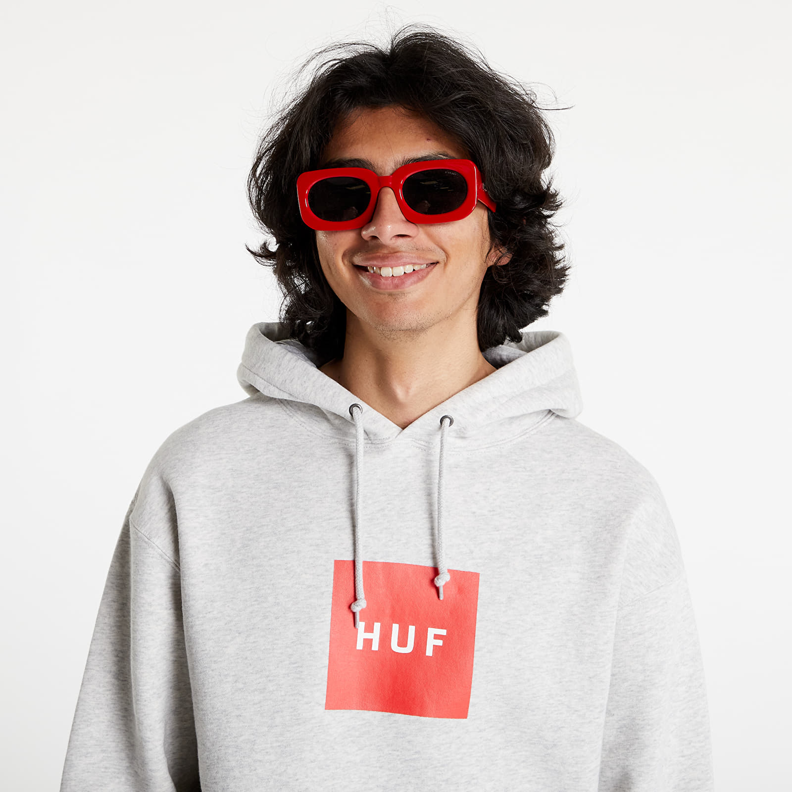 Kapucnis pulóverek és pulcsik HUF Essentials Box Logo Hoodie Athletic Heather